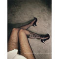 Women Fashion Rhinestone Pantyhose Pattern Jacquard Fishnet Pantyhose